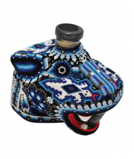 Chaquira Reserva Beaded Jaguar Blanco